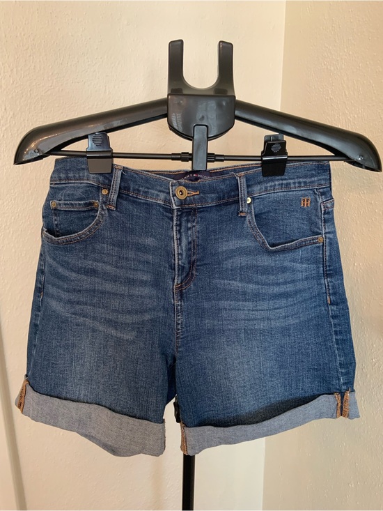 Tommy Hilfiger Pants - Tommy Hilfiger Dark Blue Denim Roll-Cuff Women's Shorts-women’s size 6